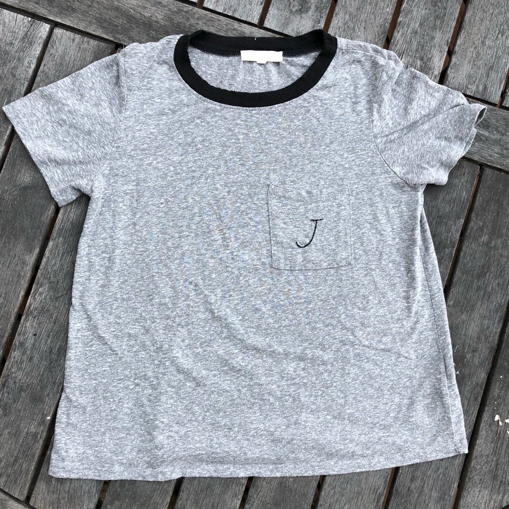 Truly Madly Deeply Heather Gray Ringer Tee